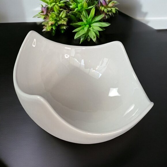 Ceriart Serving Bowl Large Portugal All White Statement Piece 10” - Picture 6 of 9